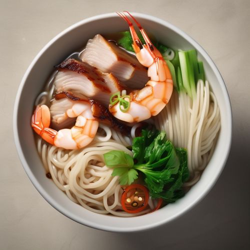 Pork Belly and Shrimp Noodle Bowl