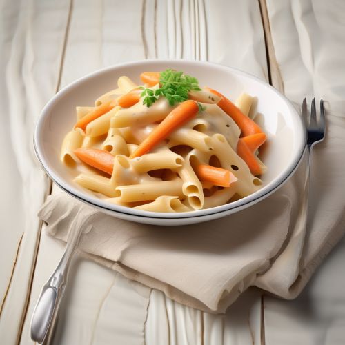 Carrot Pasta with Cream Sauce