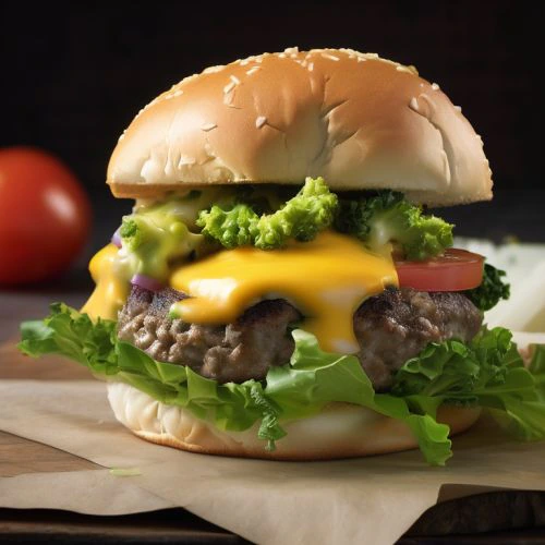 Cheesy Broccoli Stuffed Hamburgers