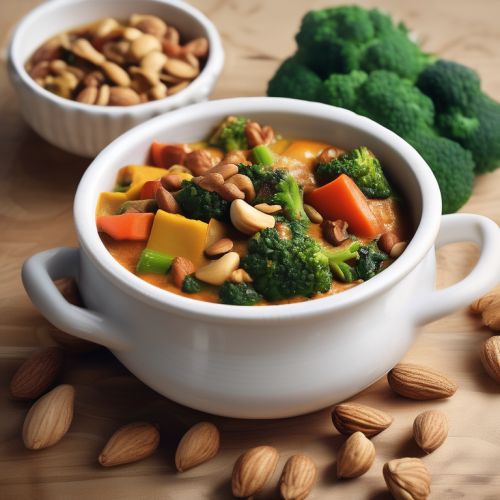 Diabetes-Friendly Curry with Carrot, Broccoli, Tomato, Onion, Spinach, Almonds, and Walnuts