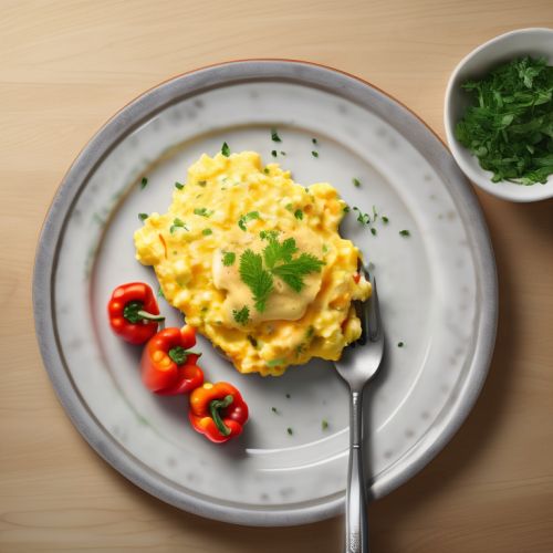 Herbed Scrambled Eggs with Bell Pepper