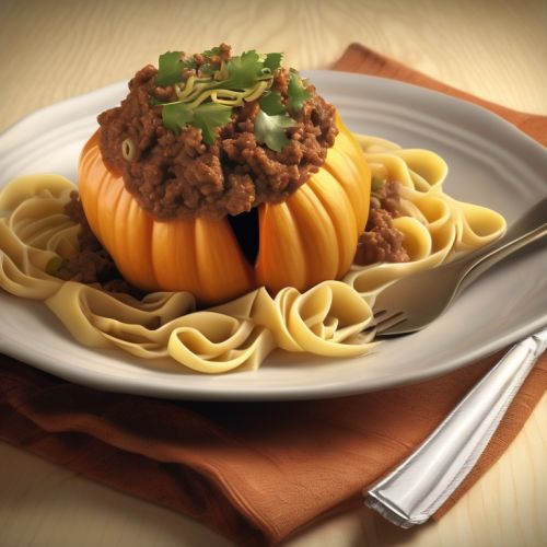 Stuffed Pumpkin with Soy Pasta