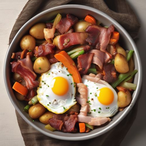 Bacon and Vegetable Stir-Fry with Buckwheat