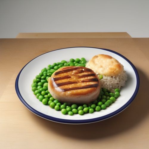 Oeuf riz petit pois pain