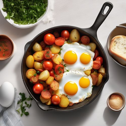 Tomato, Egg, and Potato Hash