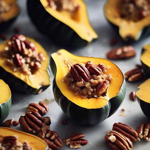 Maple Pecan Roasted Acorn Squash