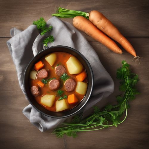Potato and Carrot Stew with Sausage