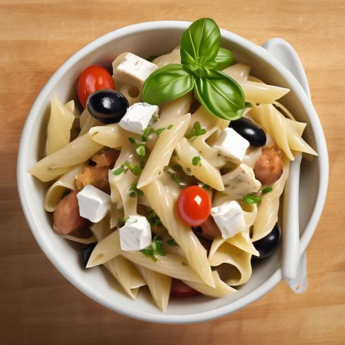 Olive Yogurt Pasta Salad