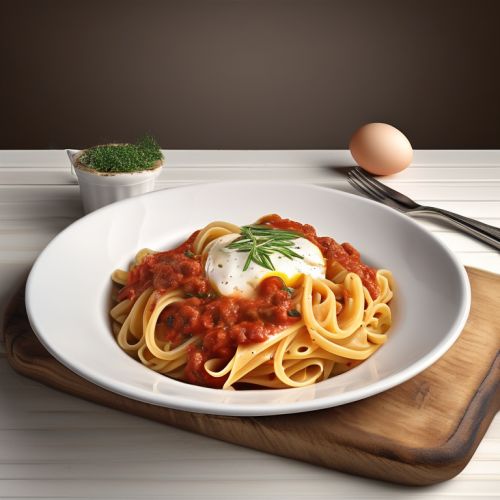 Pasta with Meat and Egg Sauce
