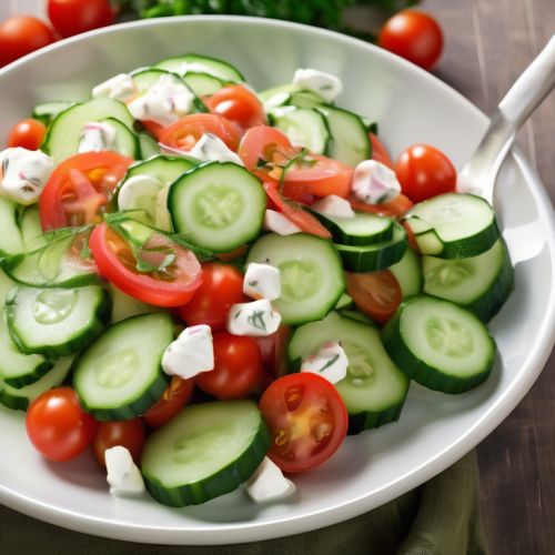 Cucumber and Tomato Salad with Mayonnaise