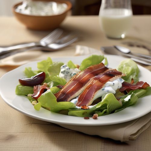 Grapes and Bacon Yogurt Salad with Grilled Trout