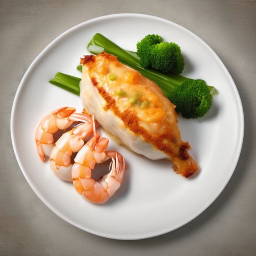 Cheese and Shrimp Stuffed Chicken with Fish Sauce