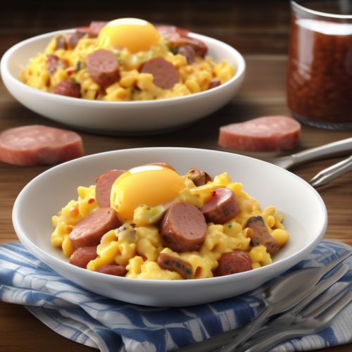 Egg, Sausage, and Macaroni Scramble