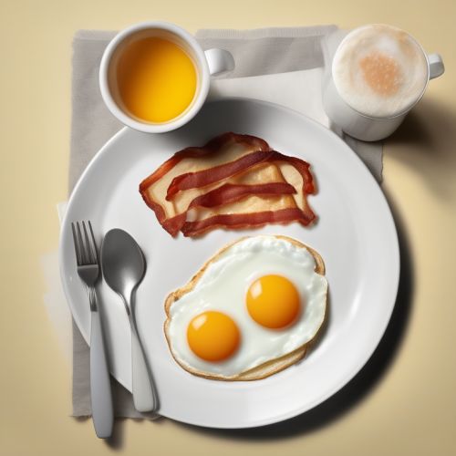 Eggs, Bacon, and Bread Breakfast