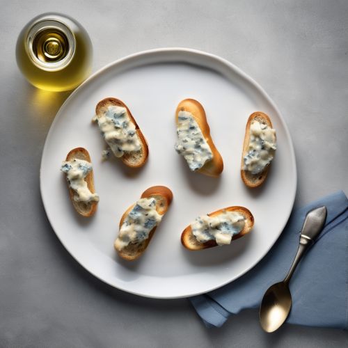 White Wine and Blue Cheese Crostini