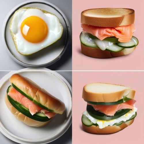 Pickles and Egg Sandwich with Salmon