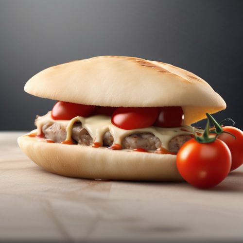 Pitta with Cheese and Pork Meat
