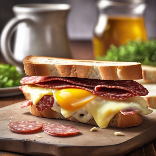 Salami and Cheese Sandwich