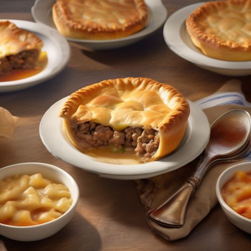 Burger Pie Based on Apple Cider and Canned Stew