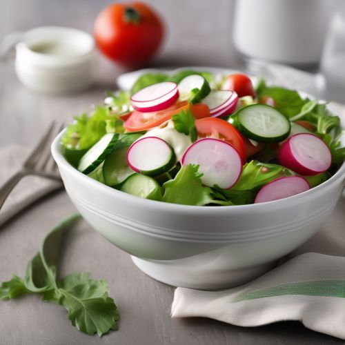 Tomato and Cucumber Salad with Creamy Dressing