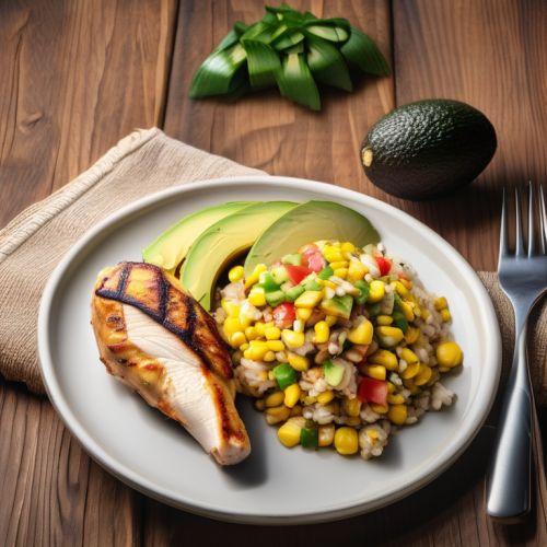 Avocado Chicken with Corn and Rice