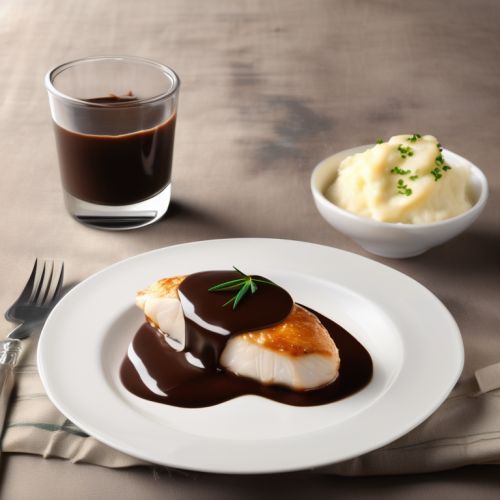 Chicken Fillet in Creamy Chocolate Sauce with Mashed Potatoes