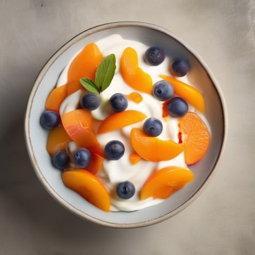 Fruit Salad with Persimmons, Mandarins, and Curd