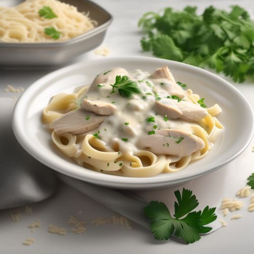 Creamy Chicken Alfredo with Rice Pasta