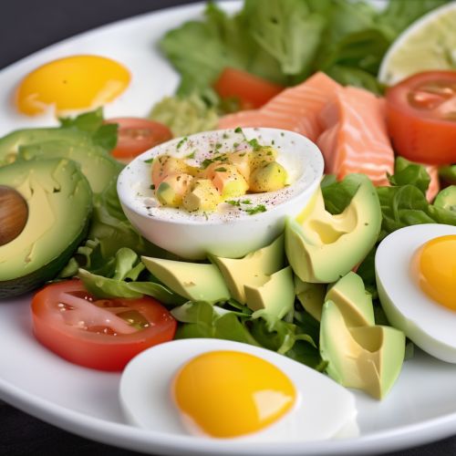 Egg Salad with Salmon and Avocado