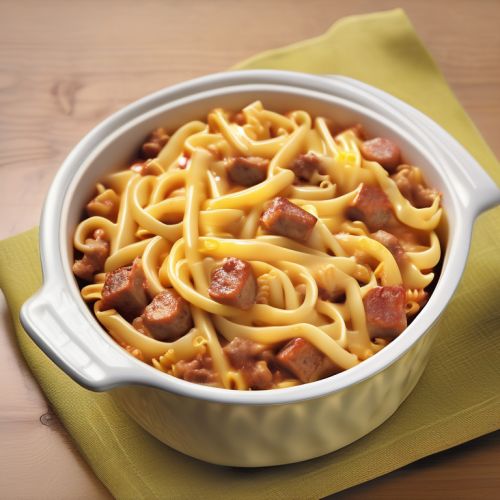 Noodle Casserole with Sausage and Cheese