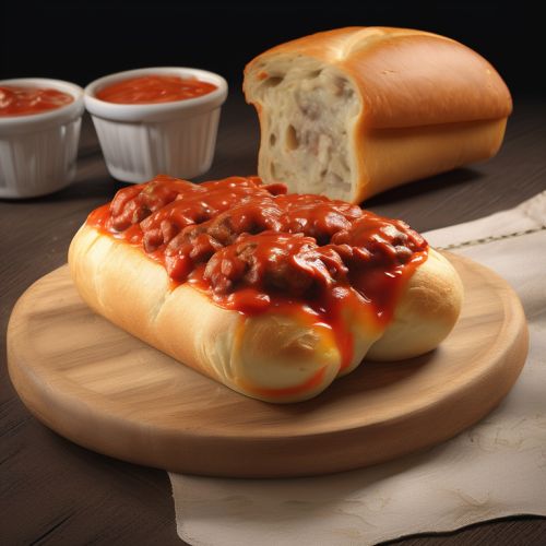 Sausage and Cheese Bread with Tomato Sauce