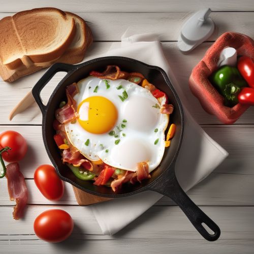 Bacon, Eggs, and Tomato Skillet