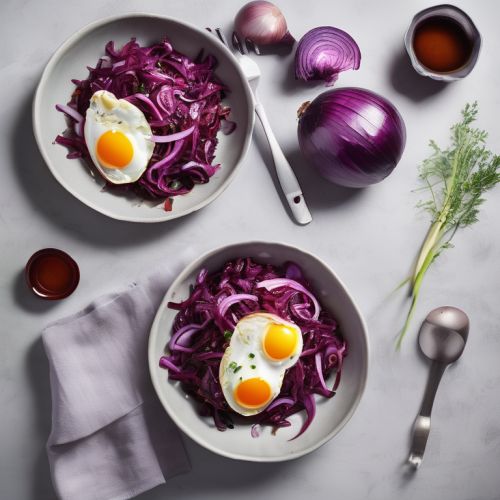 Red Cabbage and Egg Stir-Fry