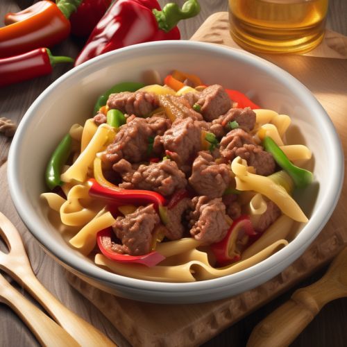 Meat and Pasta Stir-Fry
