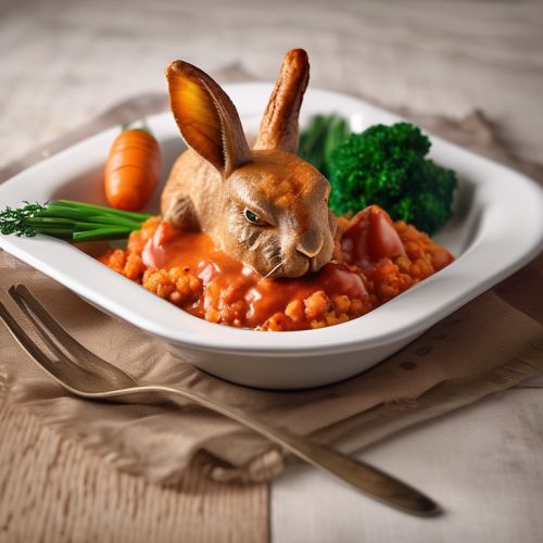 Bulgur-Stuffed Rabbit with Tomato Gravy