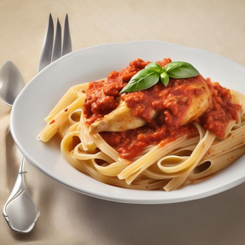 Chicken Pasta with Tomato and Oregano