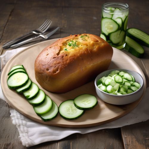 Potato Bread with Cucumber Salad