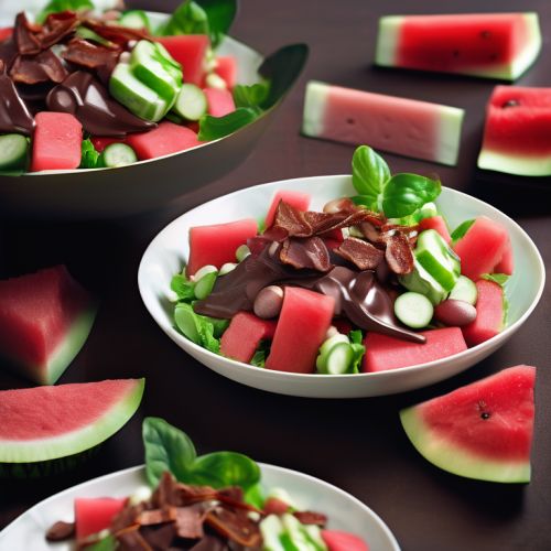 Chocolate Bacon Watermelon Salad