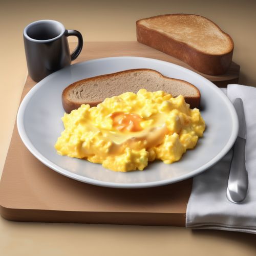 Microwave Scrambled Eggs with Toast