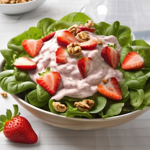 Strawberry and Tomato Salad with Creamy Walnut Dressing