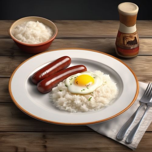 Smoked Sausage with Eggs, Milk, Rice, and Chicken