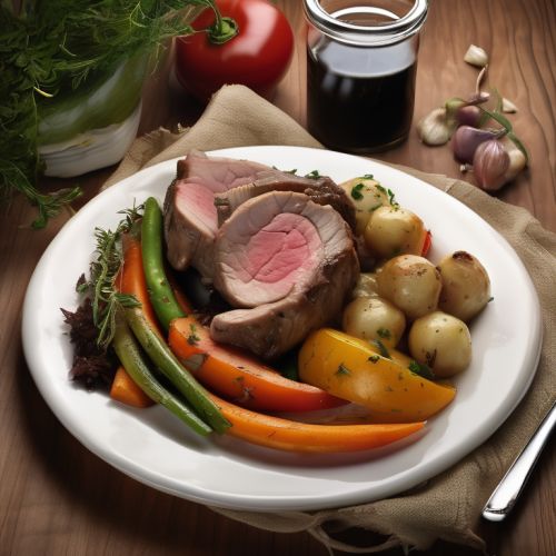 Roasted Lamb with Vegetables