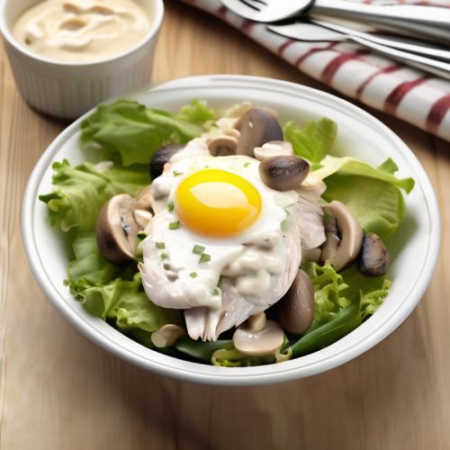 Chicken, Egg, and Mushroom Salad