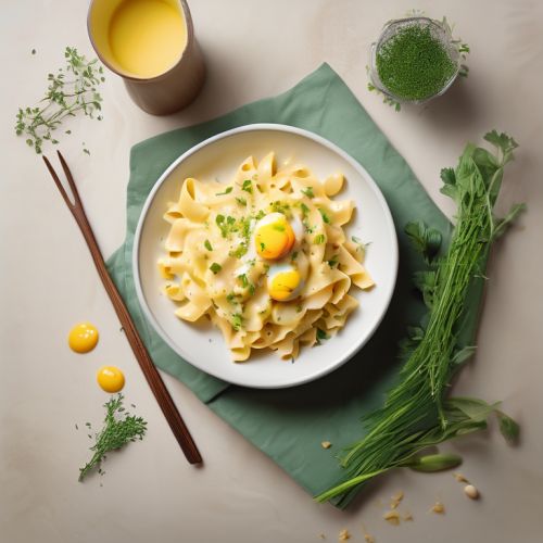 Creamy Pasta with Scrambled Eggs