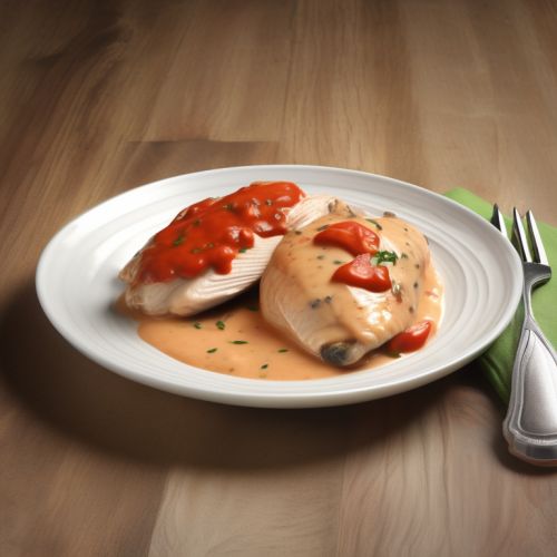 Baked Chicken Breast with Creamy Tomato and Mushroom Sauce