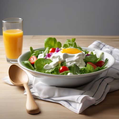 Yogurt and Basilik Salad with Cheese