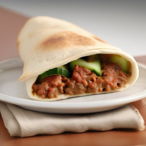 Spicy Sausage and Cucumber Pita