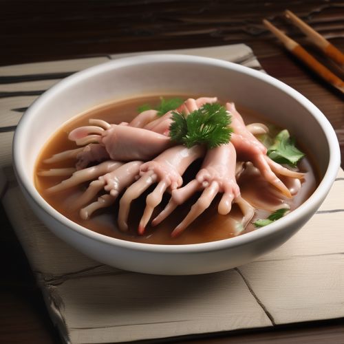Pork Head with Chicken Feet in Creamy Fish Sauce