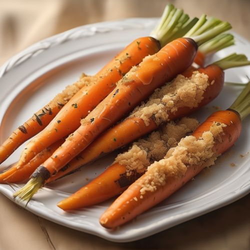 Roasted Carrots with Garlic and Onion Bread Crumbs