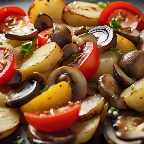 Potato, Onion, Tomato, and Mushroom Stir-Fry